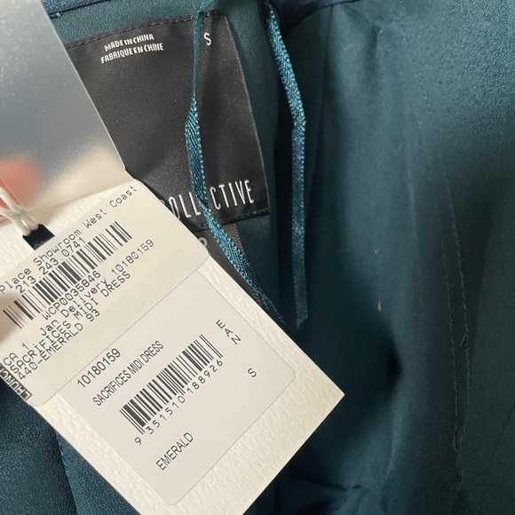 NWT C/MEO Collective Sacrifices Midi Dress in Emerald Size S - Picture 7 of 8